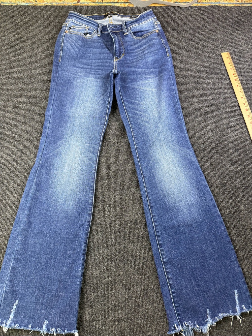 Judy Blues Women’s Blue Flared Jeans - Classic Washed Denim 7/28